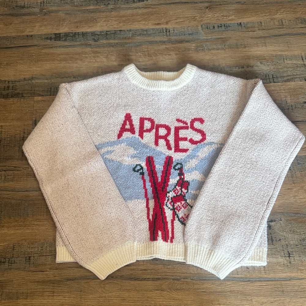 Target Women's Light Pink Après Ski Graphic Crewneck Sweater